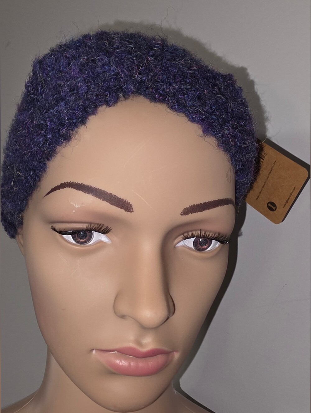 Cozy Purple Knit Head Wrap